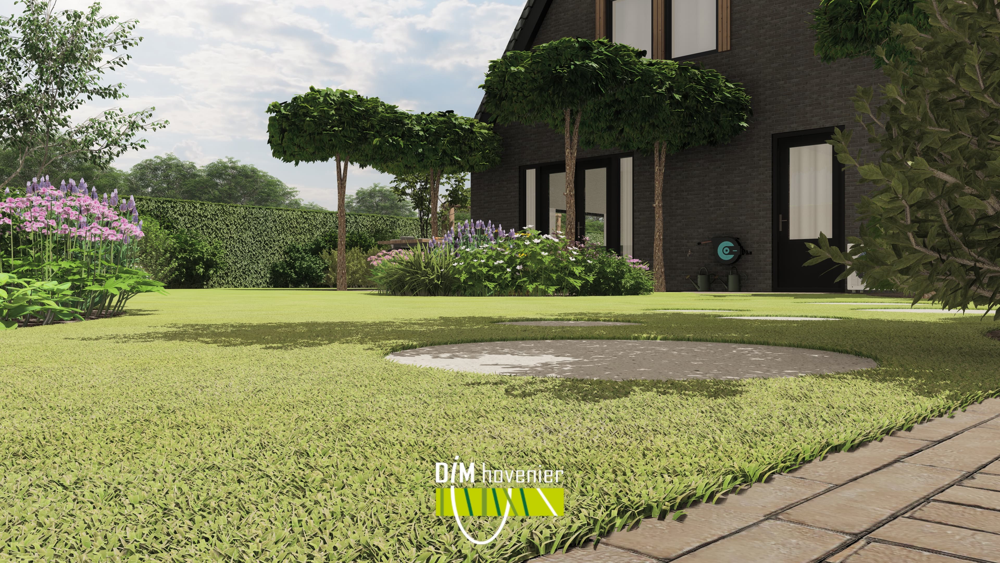 Achterzijde tuin Leek