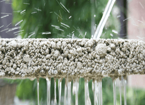Drainagemortel voor terrasopbouw