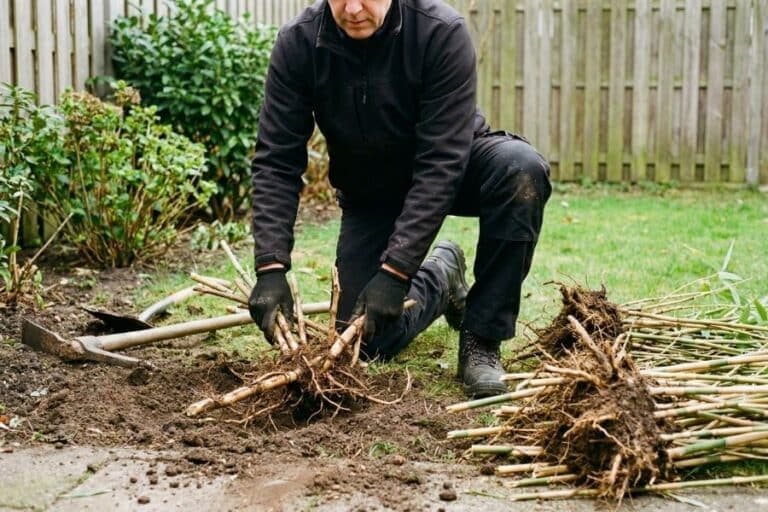 Bamboe verwijderen uit de tuin