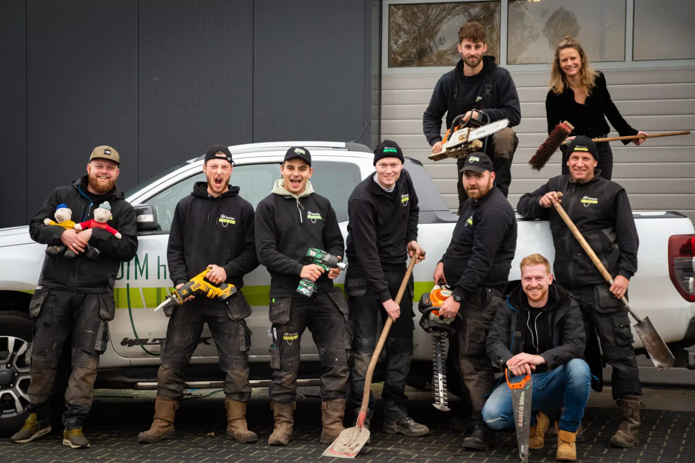 Team trots op groen